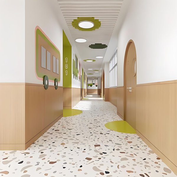 学习走廊隔墙板,学校走廊墙裙